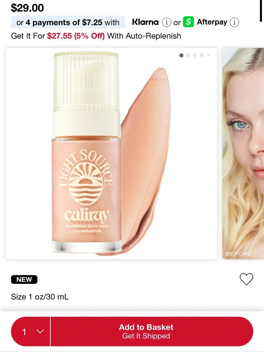Caliray Light Source Blurring Skin Milk Illuminator